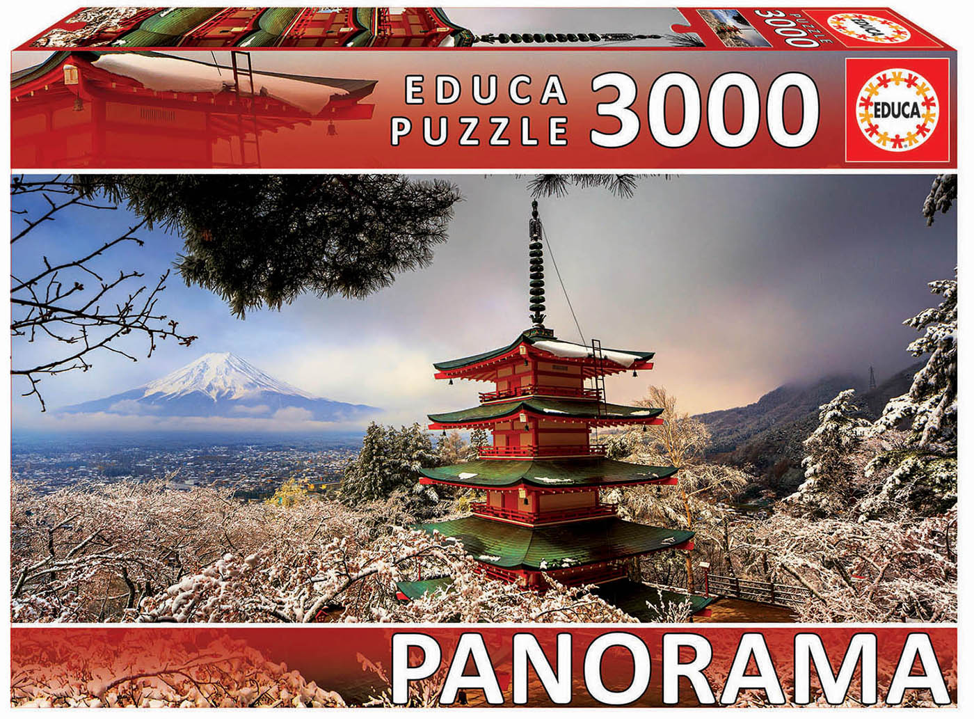 3000 Mount Fuji and Chureito Pagoda, Japan "Panorama"