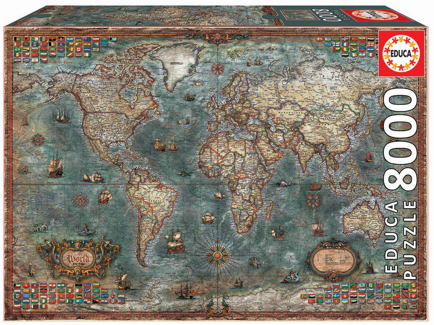 4000 The world, executive map – Educa Borras