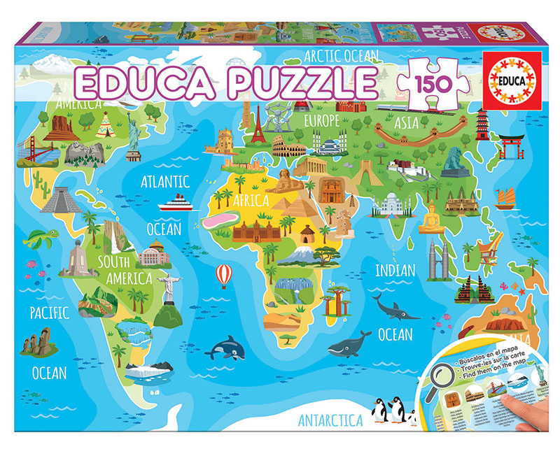 Educa Borras World Map 1500 Piece Jigsaw Puzzle 