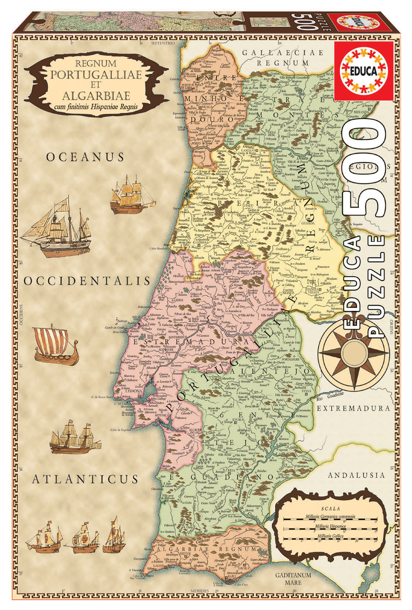 500 Mapa histórico de Portugal