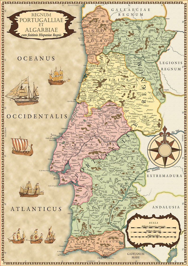 500 Mapa histórico de Portugal