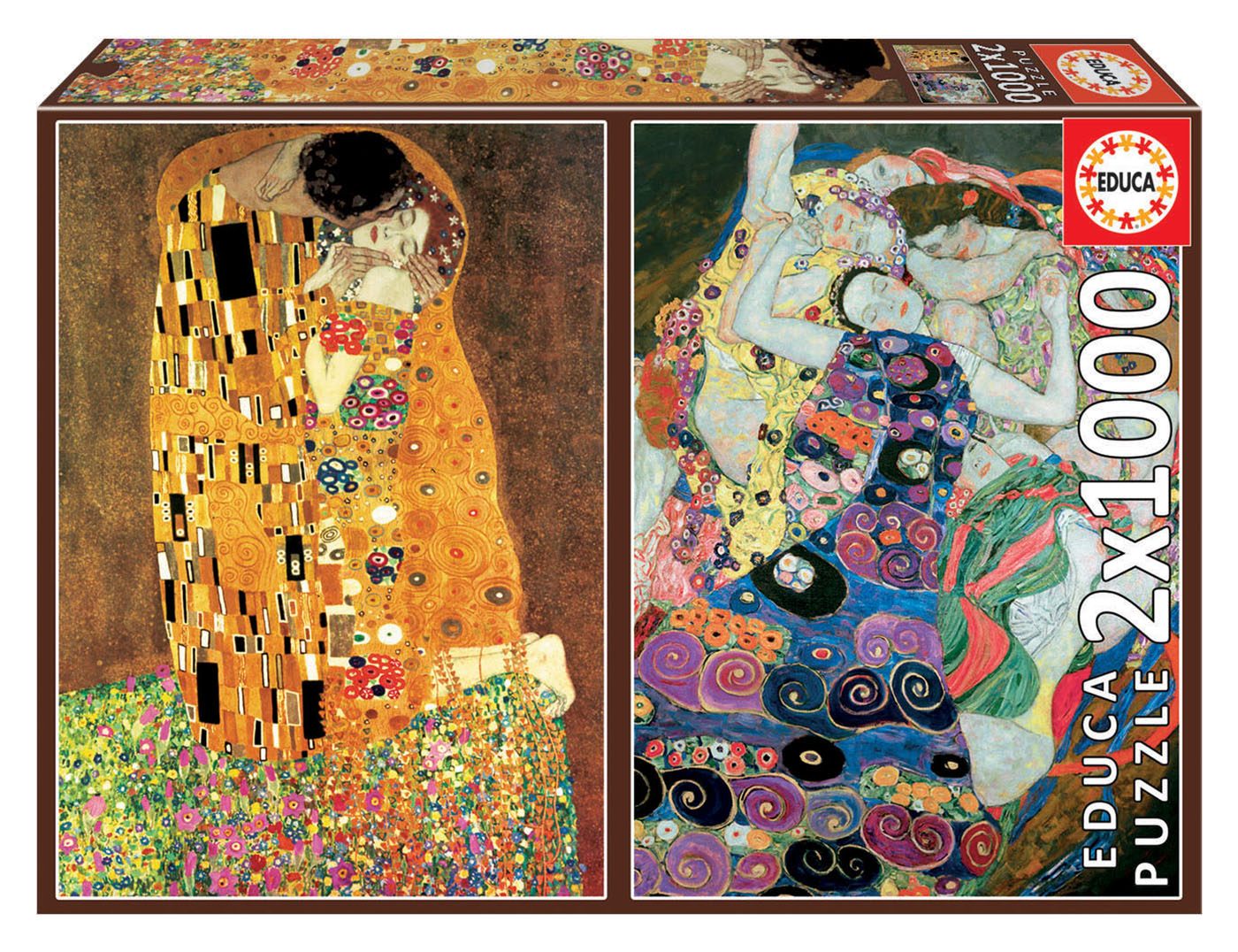 2×1000 Le Baiser + La Vierge, Gustav Klimt