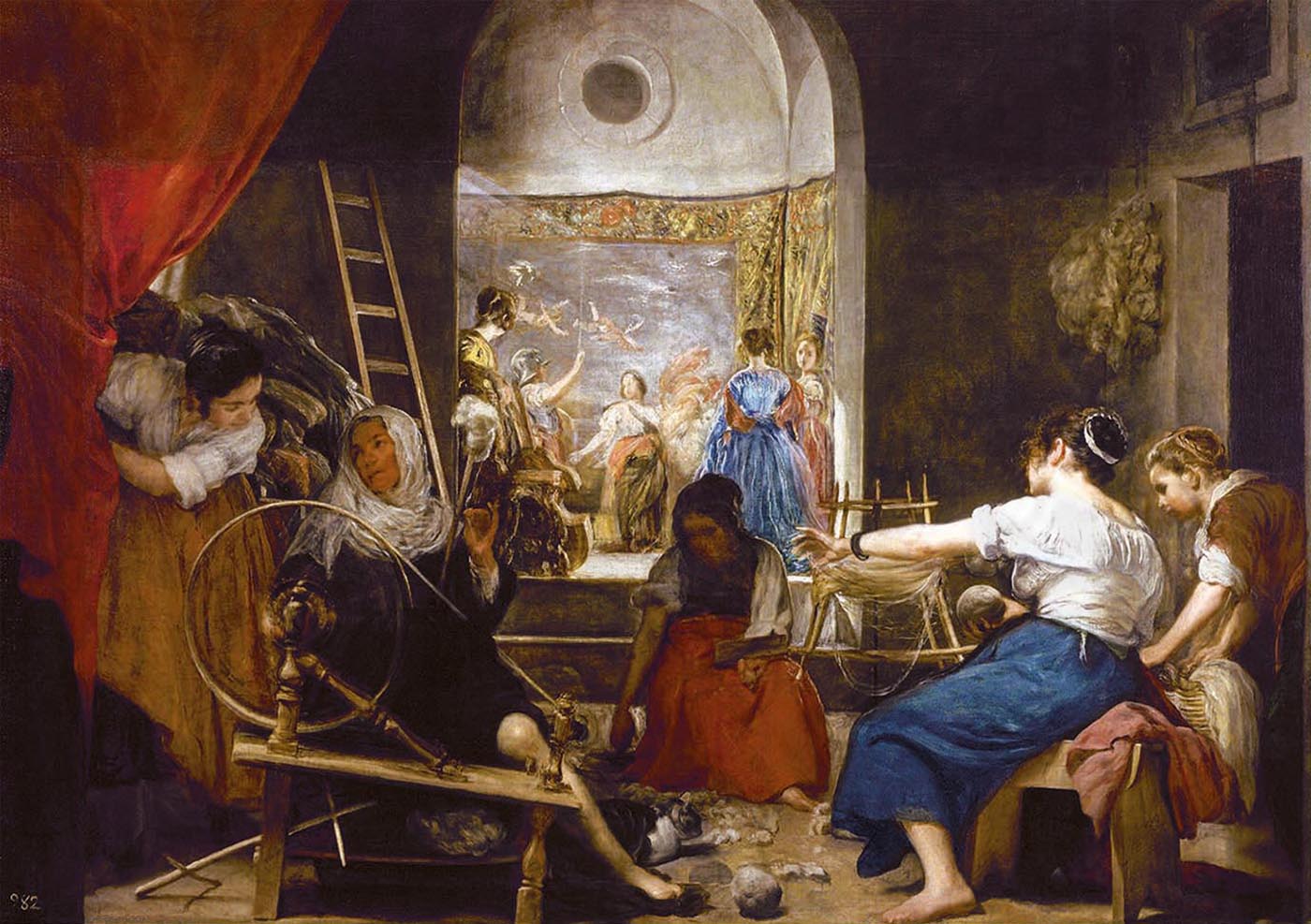8000 Las hilanderas o La fábula de Aracne, Diego Velázquez