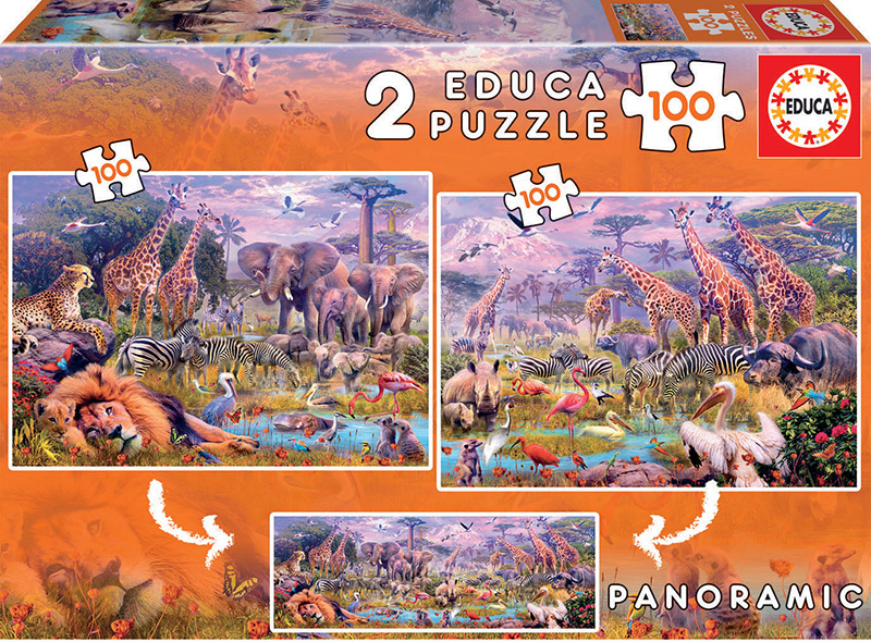 Ravensburger - 2 x Puzzle 1000 pièces - Animaux …