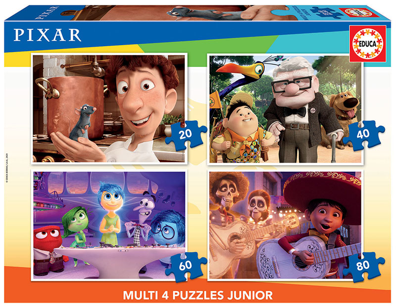 Multi 4 Junior Puzzles Disney Pixar 20+40+60+80