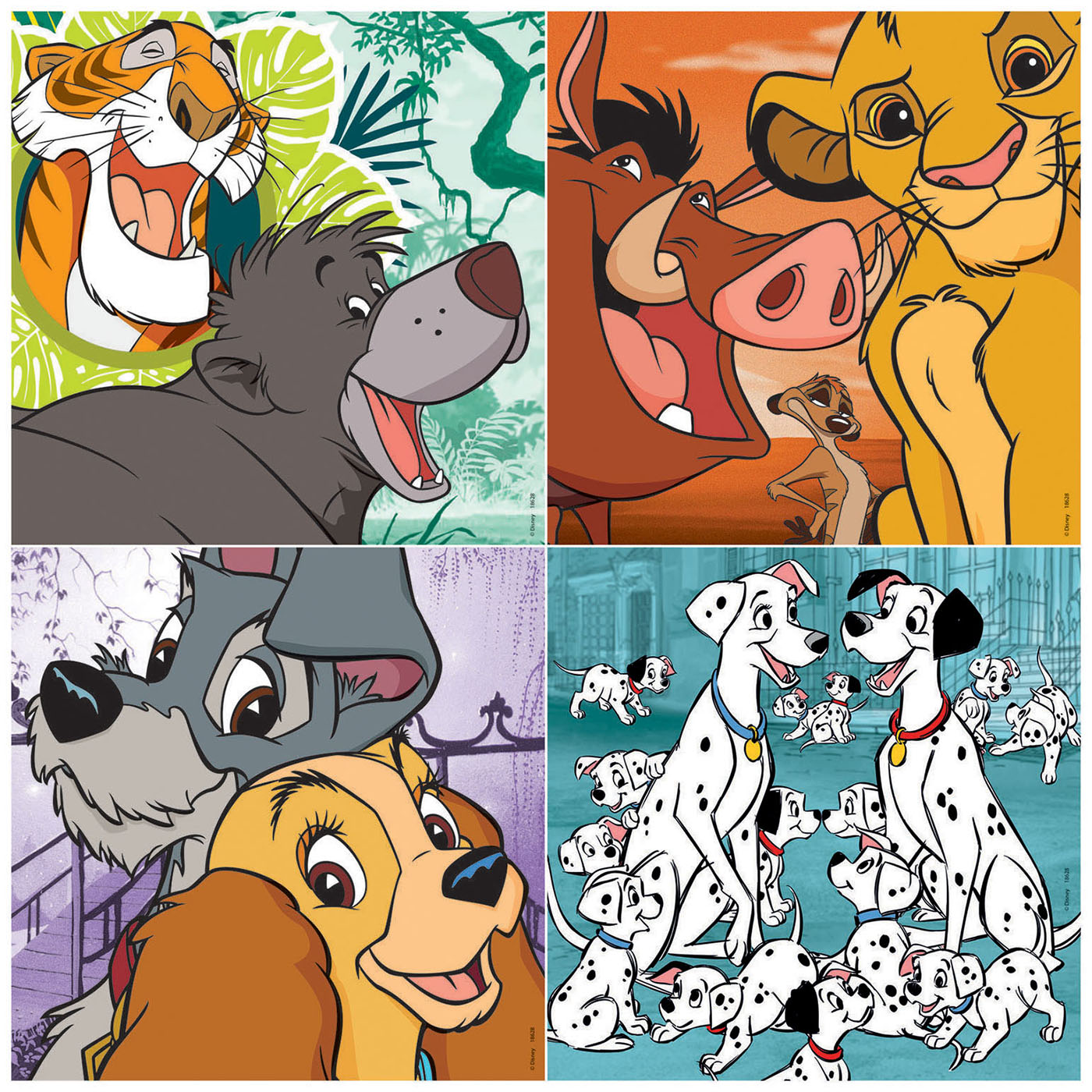 Puzzles Progresivos Disney Animals 2 12+16+20+25