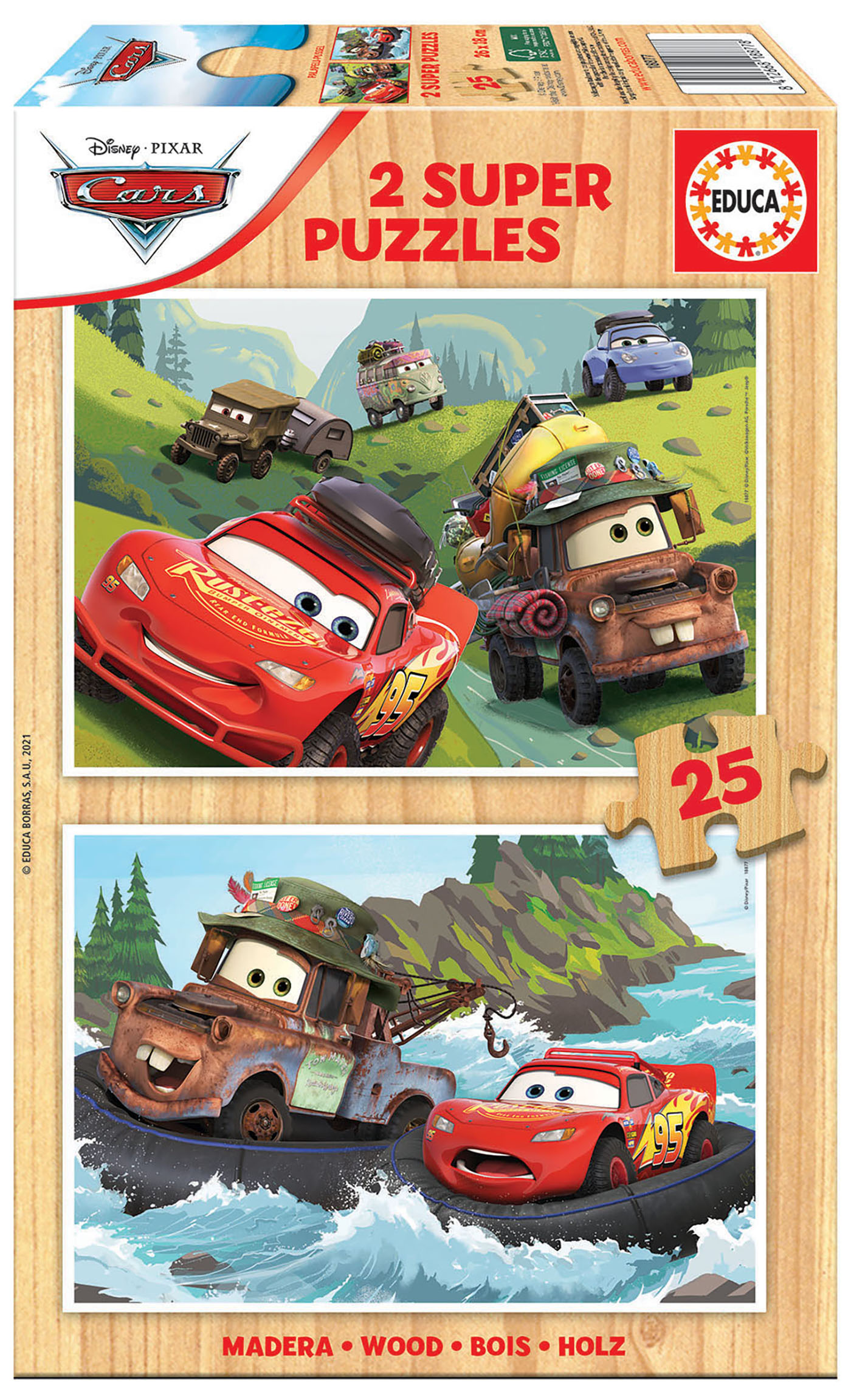 Educa Malette cars 20 pièces avec 1001puzzles (Réf.-16509)