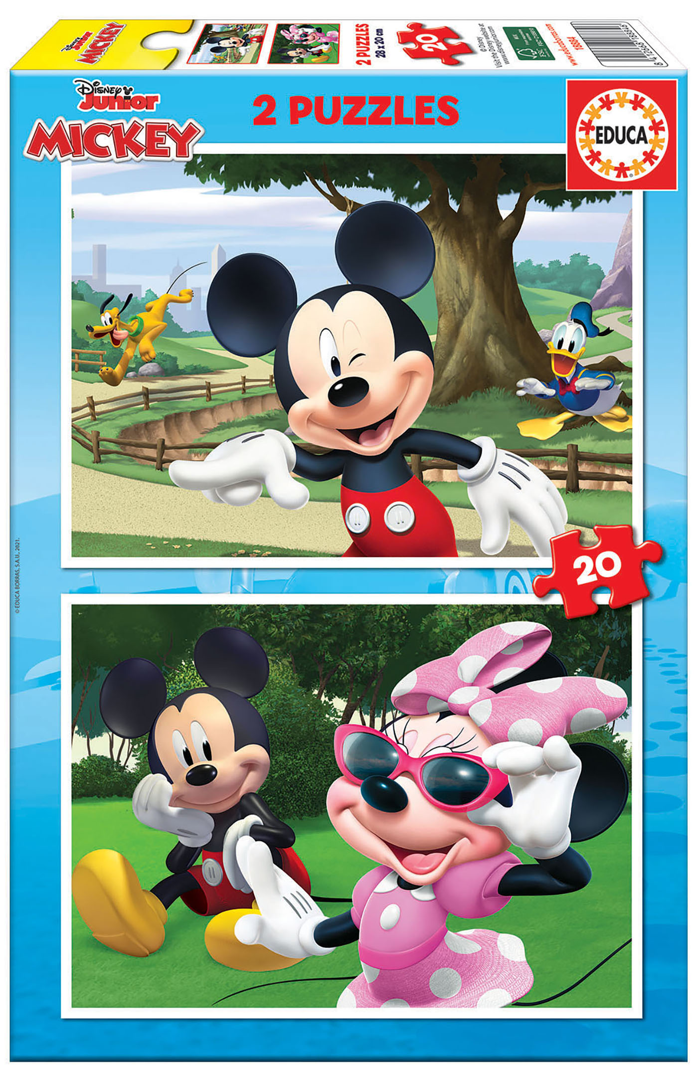 Educa Borras - 2 Puzzles Mickey Mouse 48 peças, Mickey Mouse