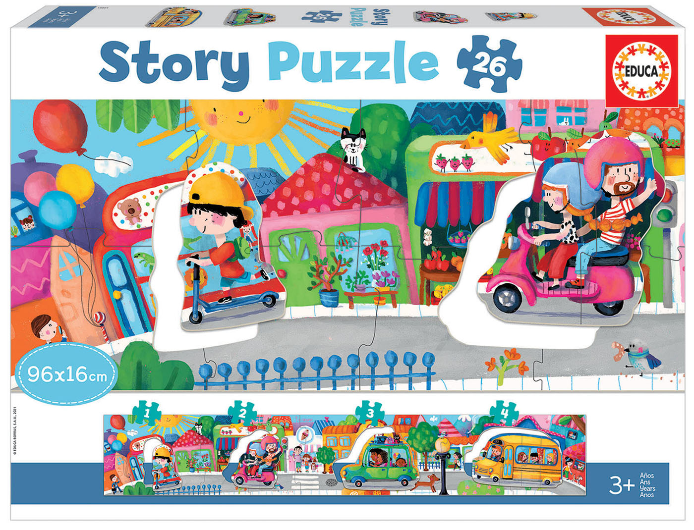 26 City Vehicles Story Puzzle