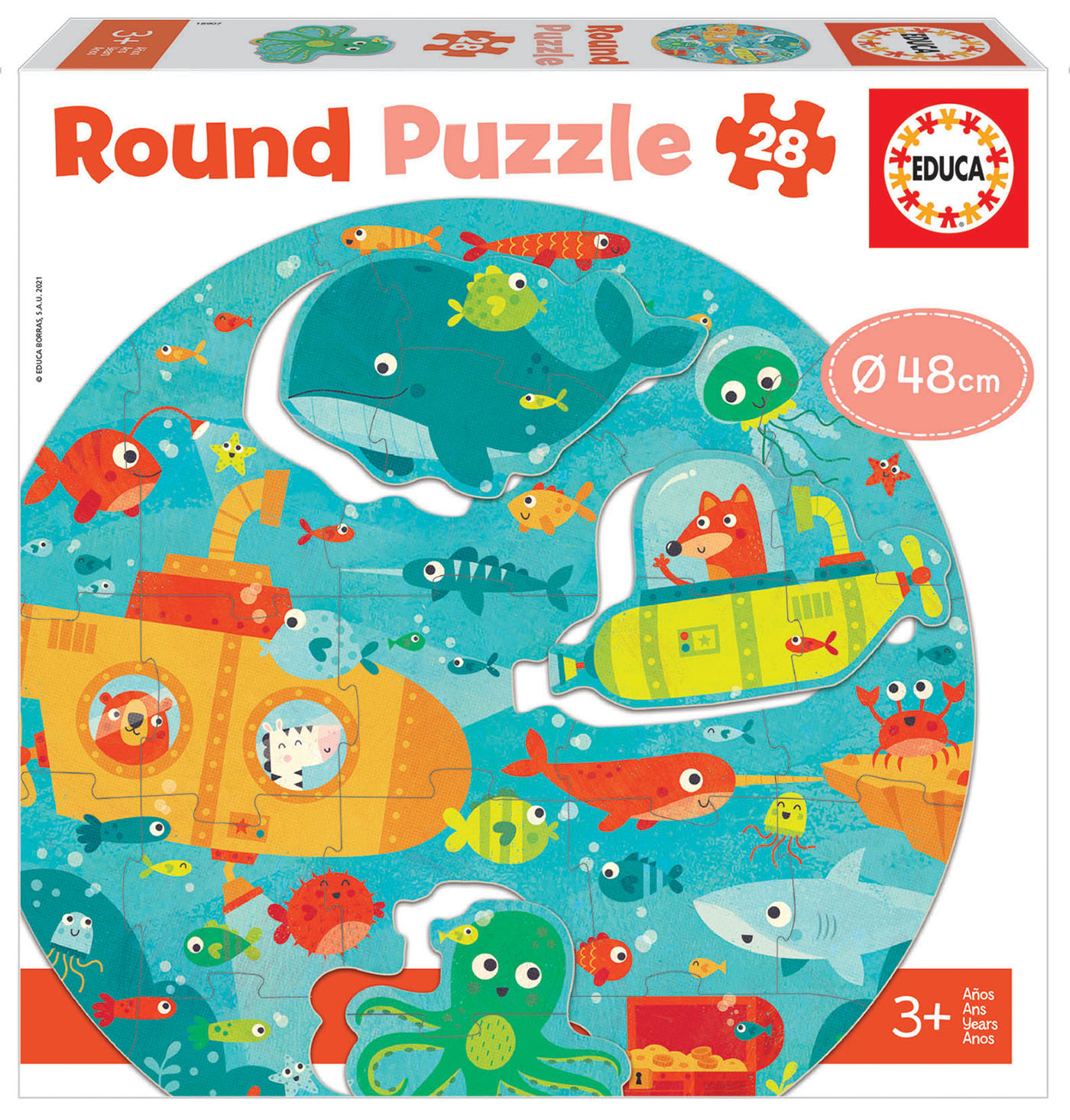 28 Debaixo do Mar Round Puzzle