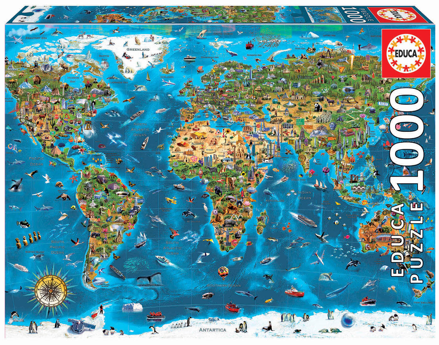 Educa Borras - El Maravilloso Mundo de Disney - Puzzle 1000 Piezas, Puzzle  1000+ Pzas