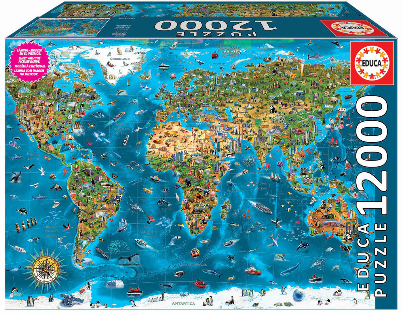 Educa 1000 Piece Jigsaw Puzzle Orbis TERRARUM Nova Accuratissima Tabula