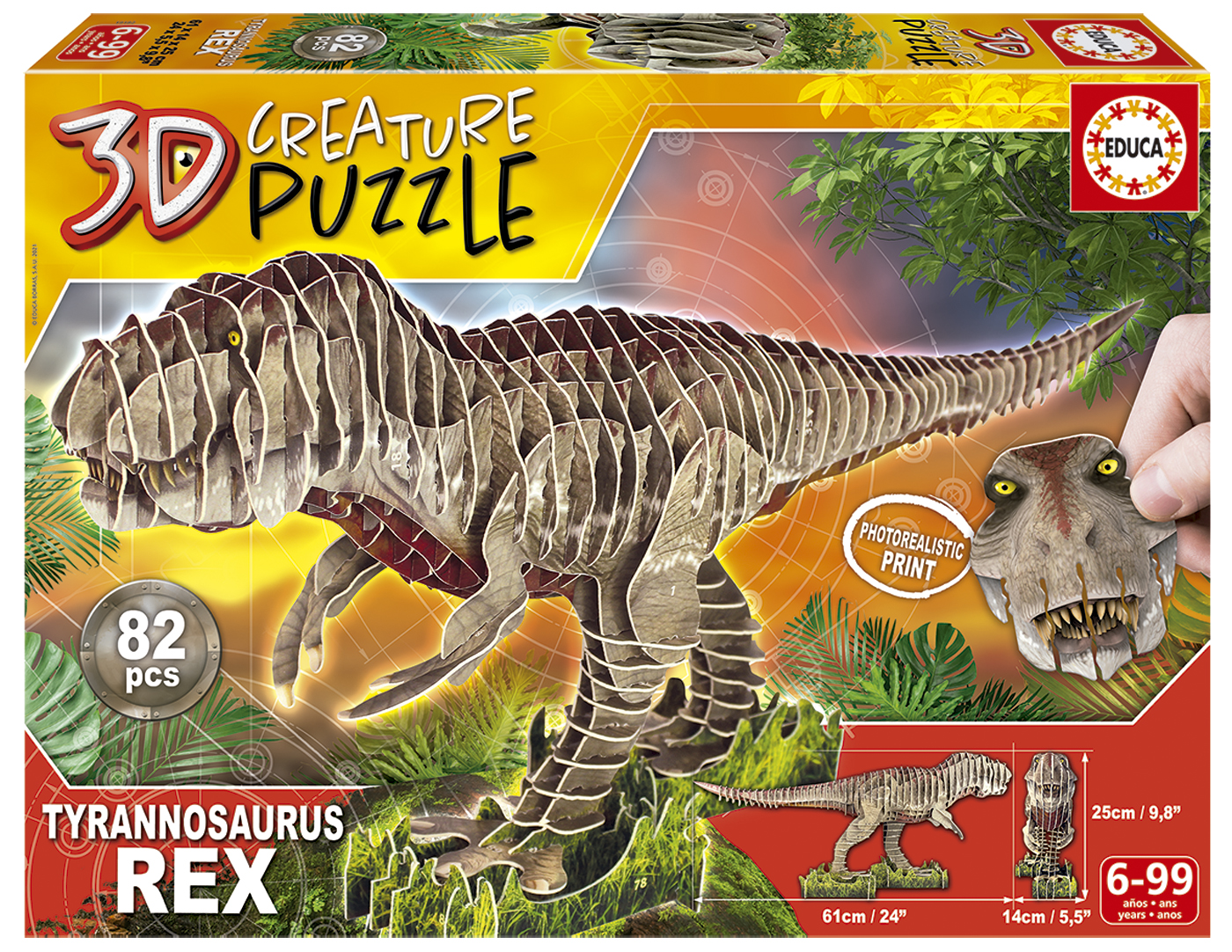 Educa Borrás - Dinossauros - Puzzle 100 peças, PUZZLE 100+ pçs