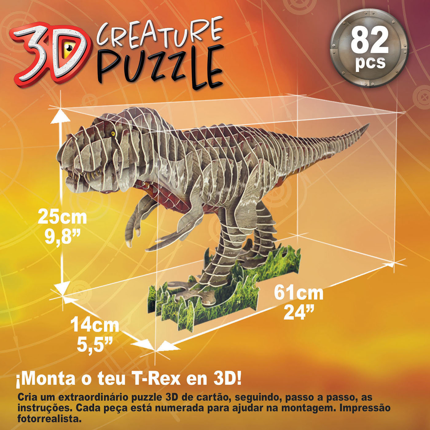 T-Rex 3D Creature Puzzle - Educa Borras