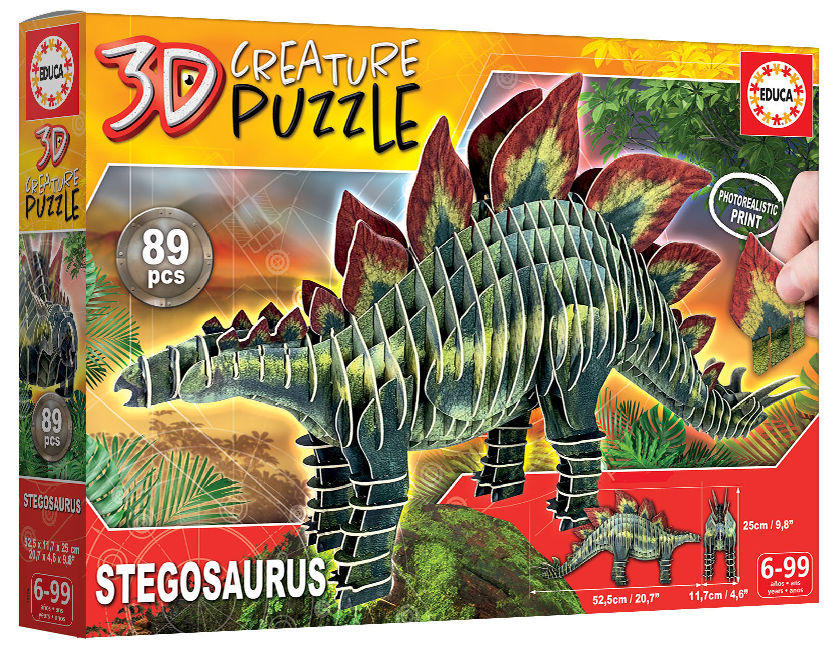 Educa Stegosaurus 3D Creature Puzzle 19184 Cranberry 