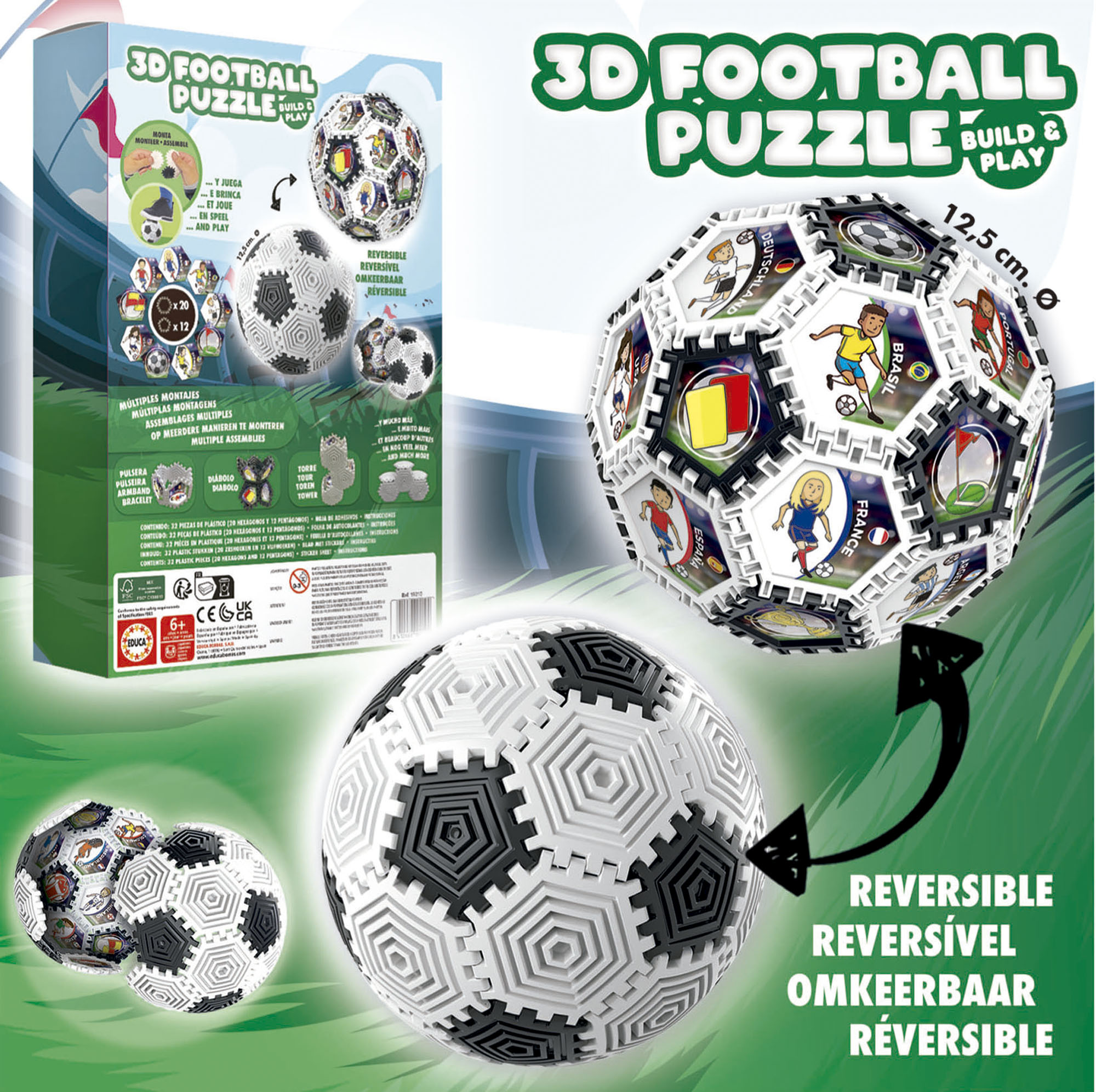 3D Football Puzzle Build & Play - Educa Borras