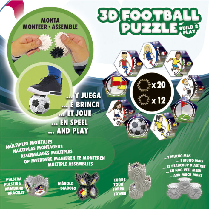 3D Football Puzzle Build & Play