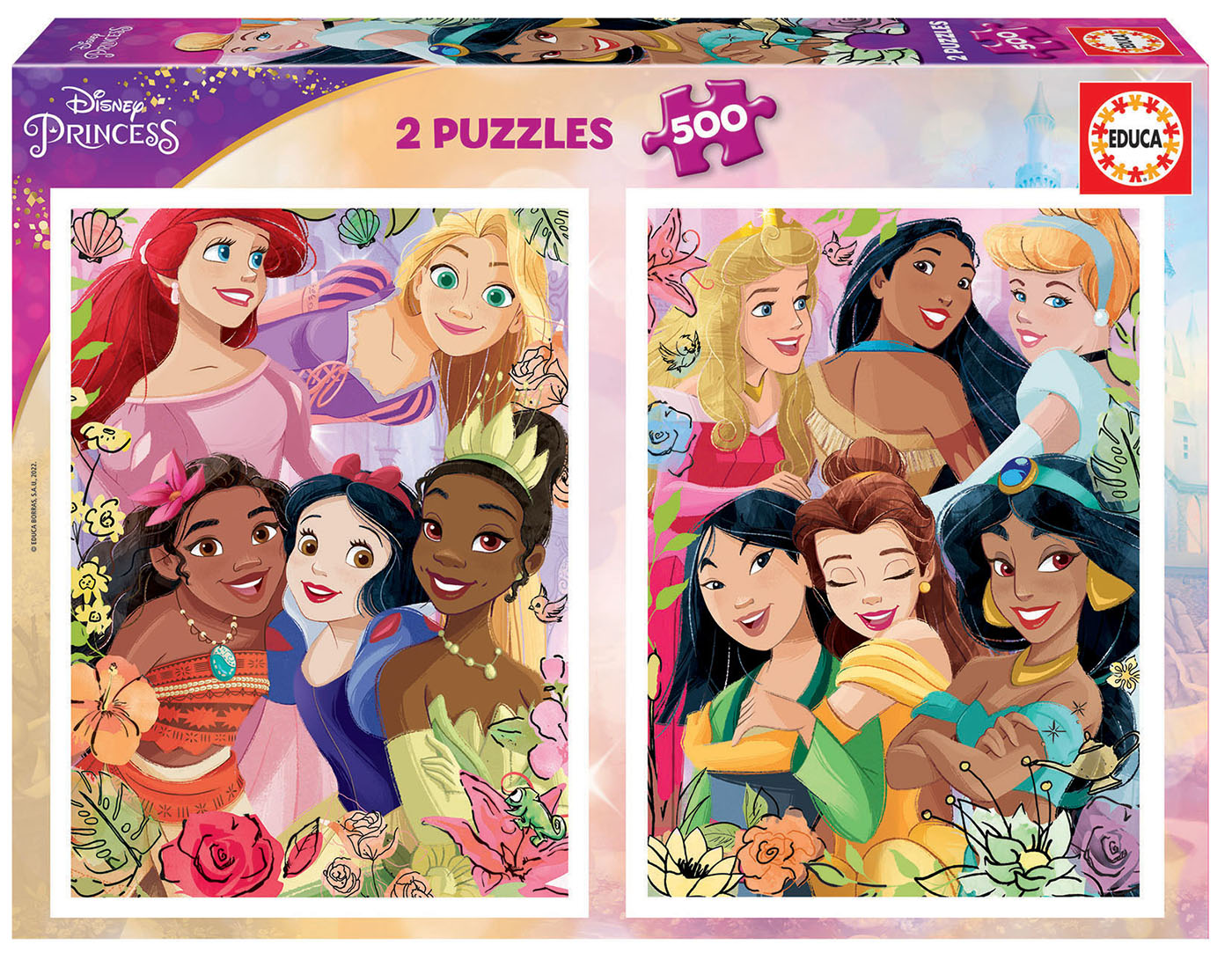 2x500 Disney Princess - Educa Borras