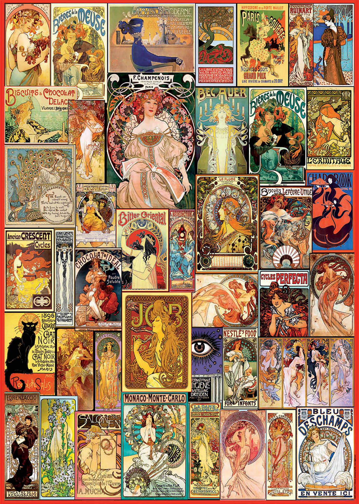 1000 Collage Art Nouveau