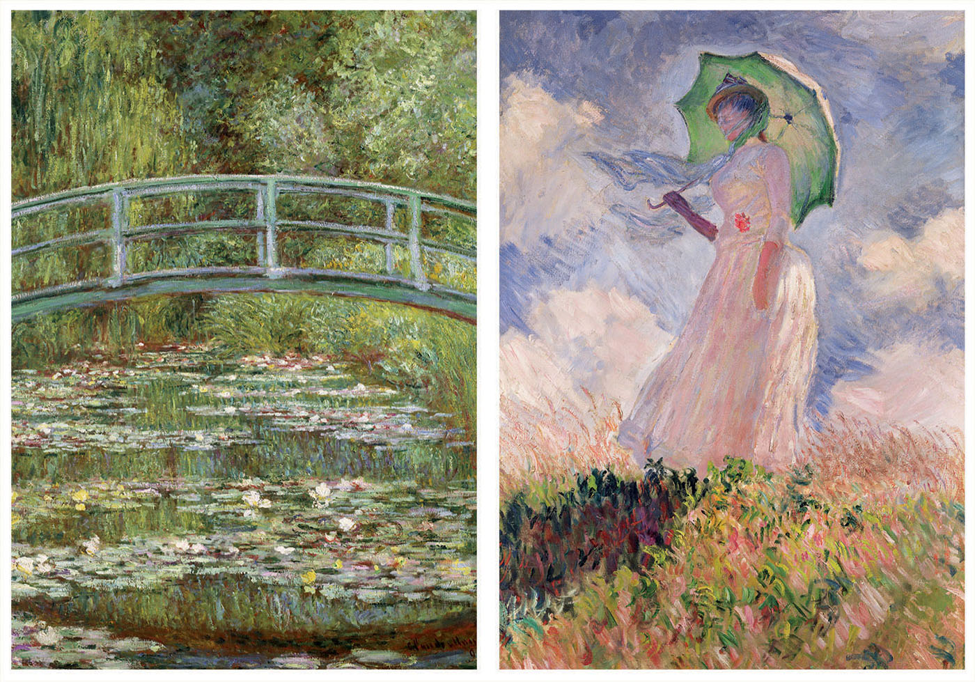 Claude Monet Lily Pond Bridge Art Bag, Arty Cats Bag, Cat Lover Gift
