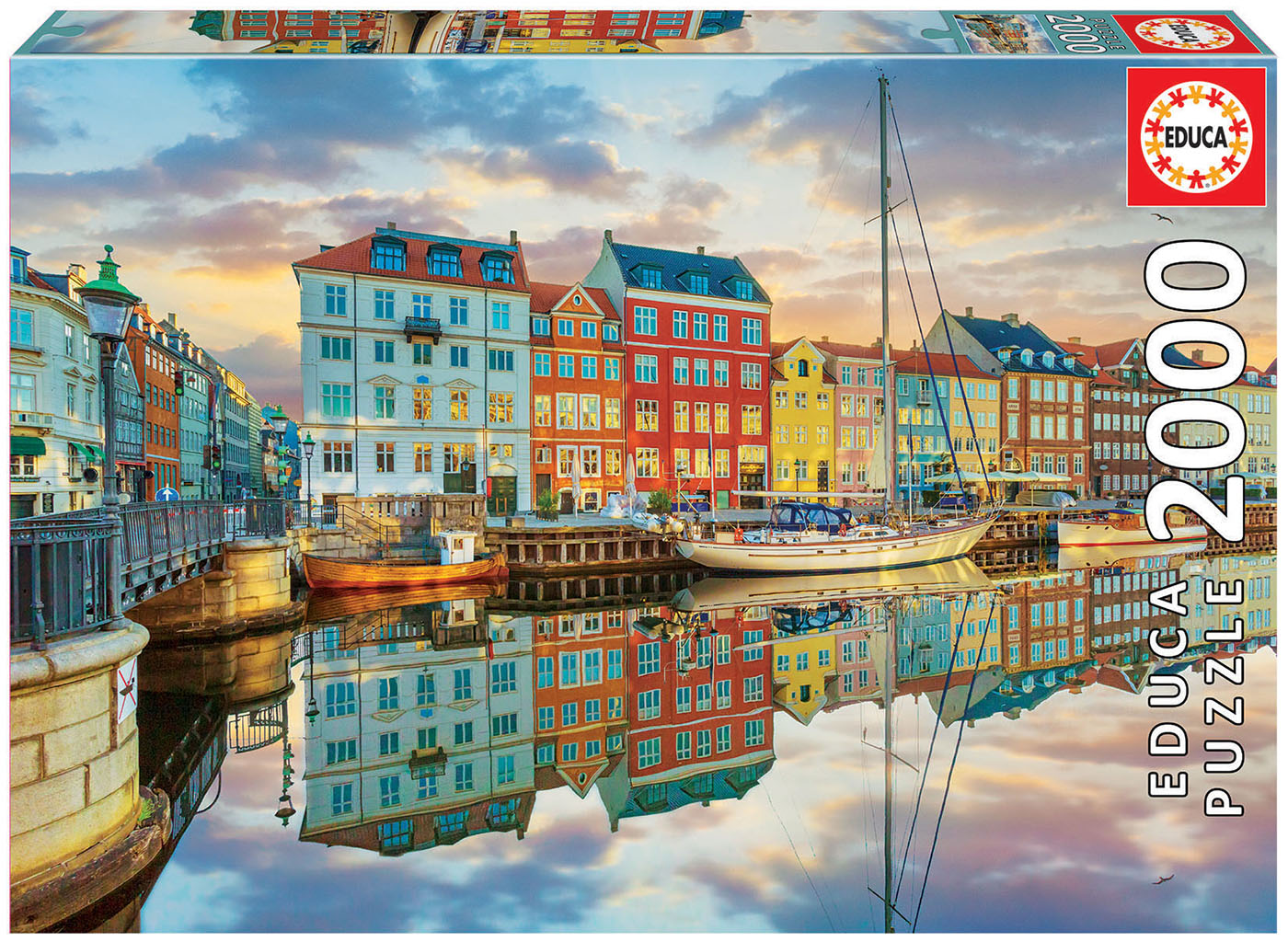 Puzzle 2000 pièces : Port De Copenhague - Educa - Rue des Puzzles