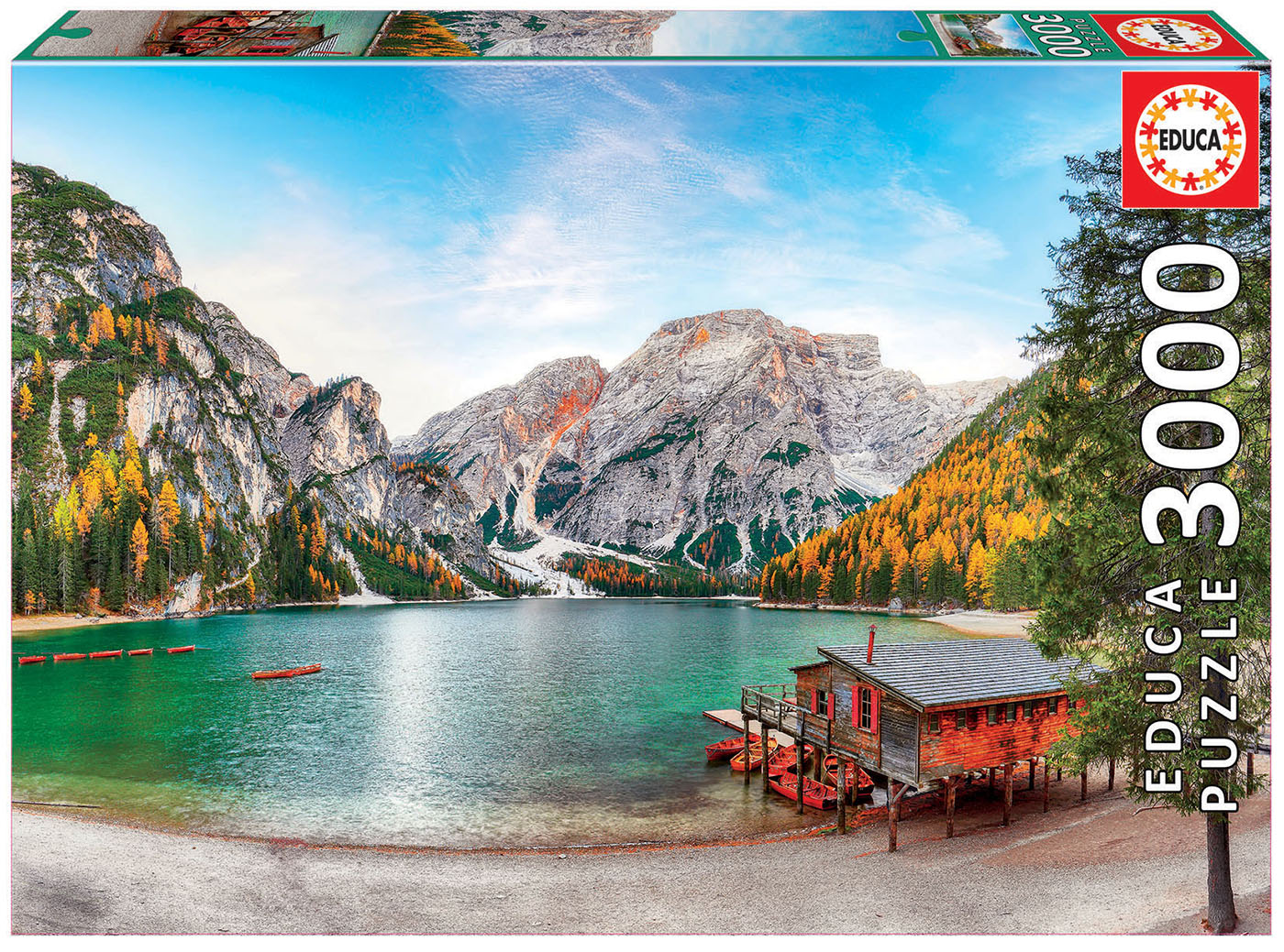 3000 Braies Lake at Autumn - Educa Borras