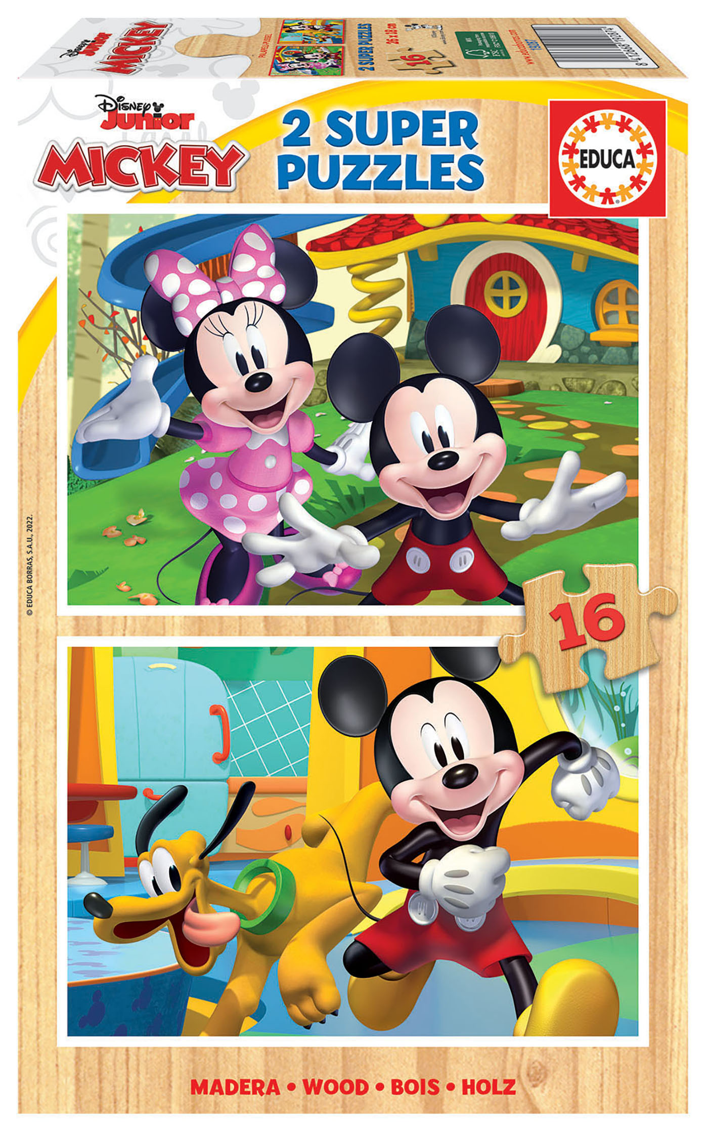 Puzzle - 2X16 - Mickey Mouse - Educa - etoilejouet