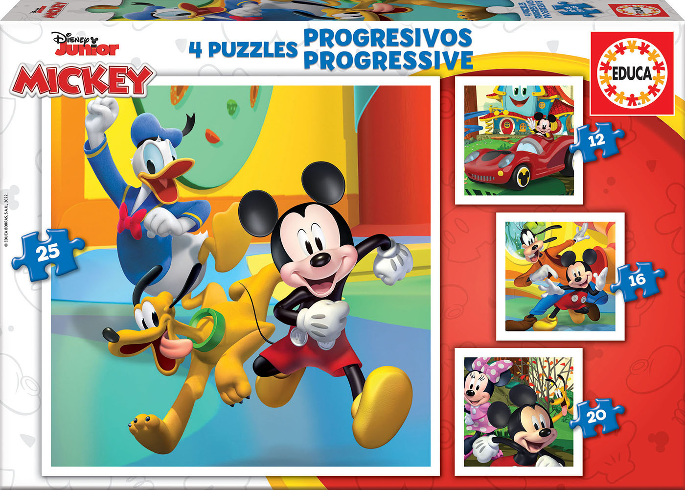 Progressive Puzzles Mickey & Friends 12+16+20+25