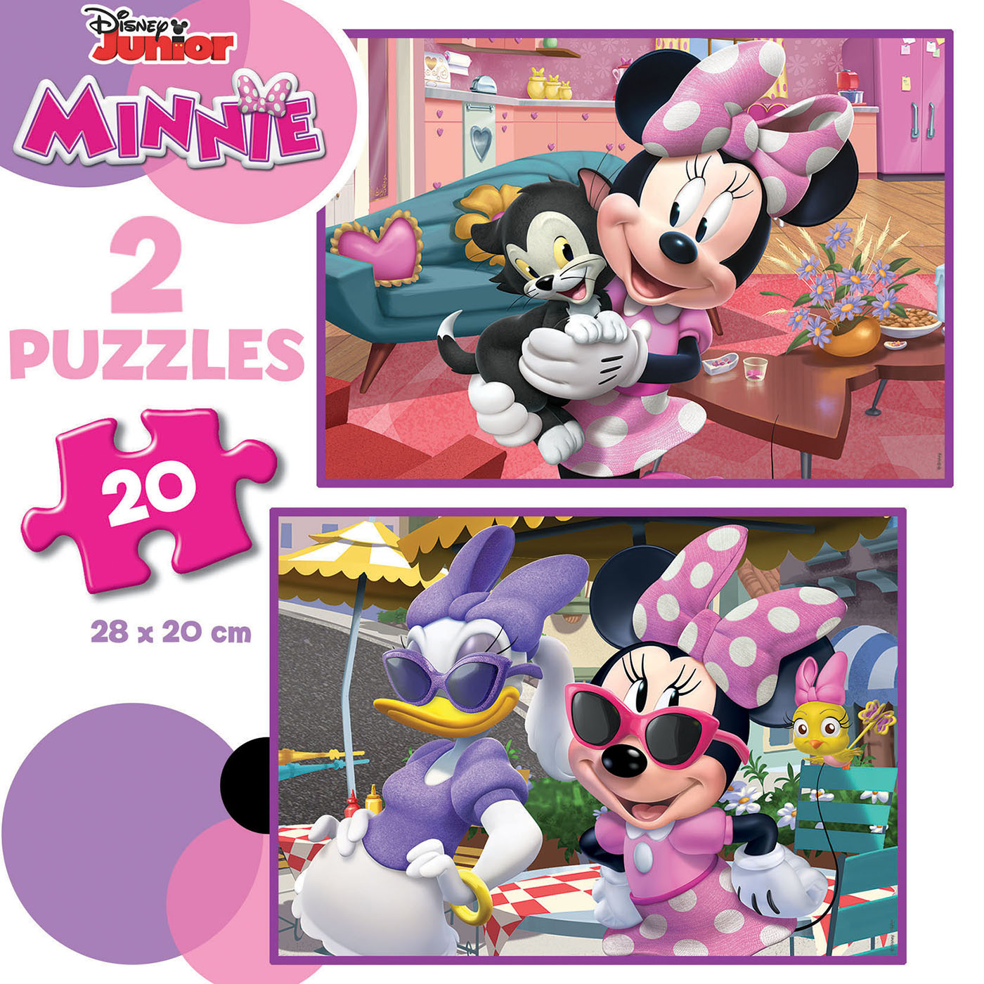 Puzzle Minnie et Daisy Disney pour enfant de 3 ans et plus.