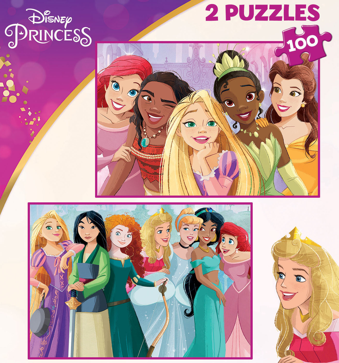 Educa Borrás - Princesas Disney - Pack puzzles 2x100