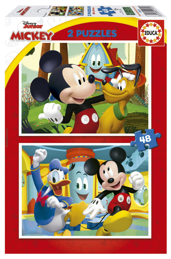 Educa Borras - 2 Puzzles Mickey Mouse 48 peças, Mickey Mouse