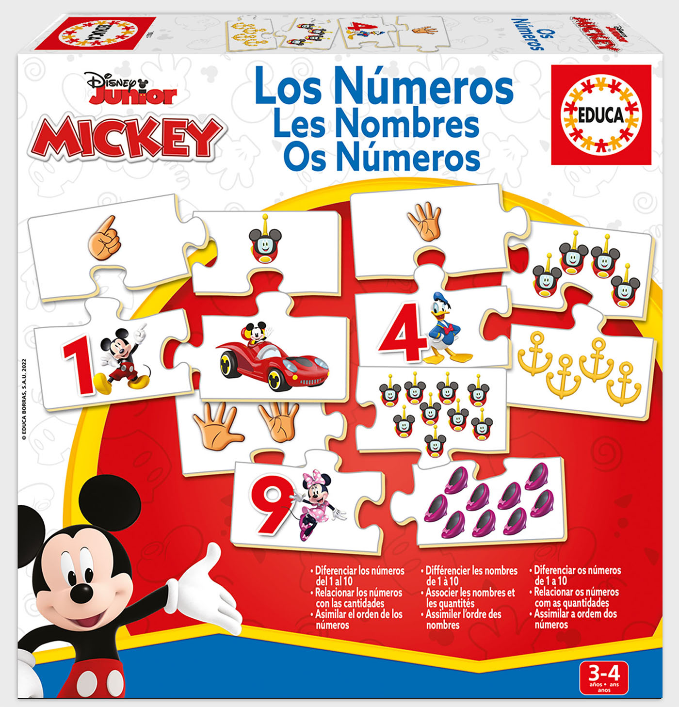 Montando Os Numeros De 1 ao 20 Mickey