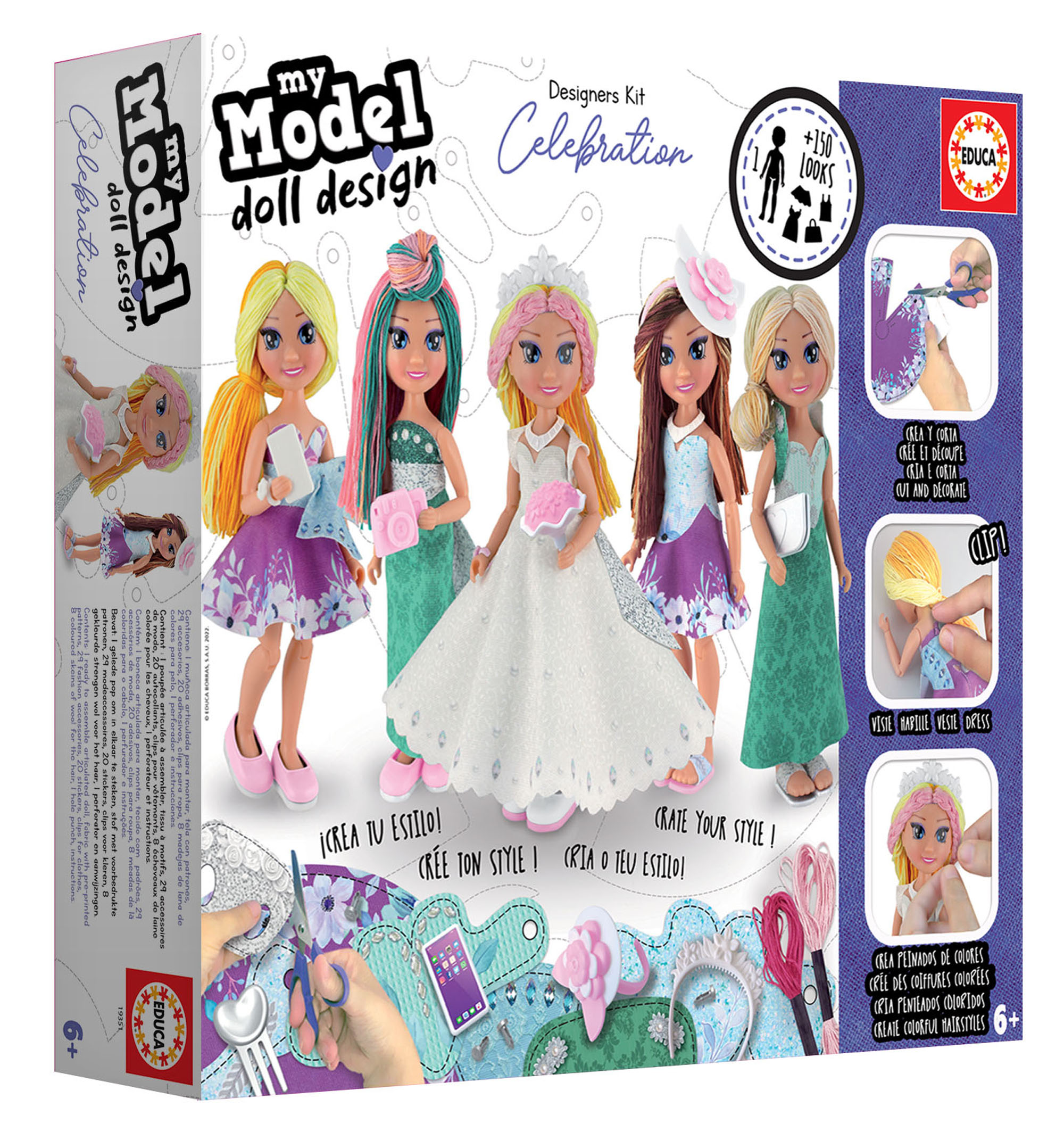 Kit Brinquedo Jogo Da Moda Boneca Com Roupas E Acessórios