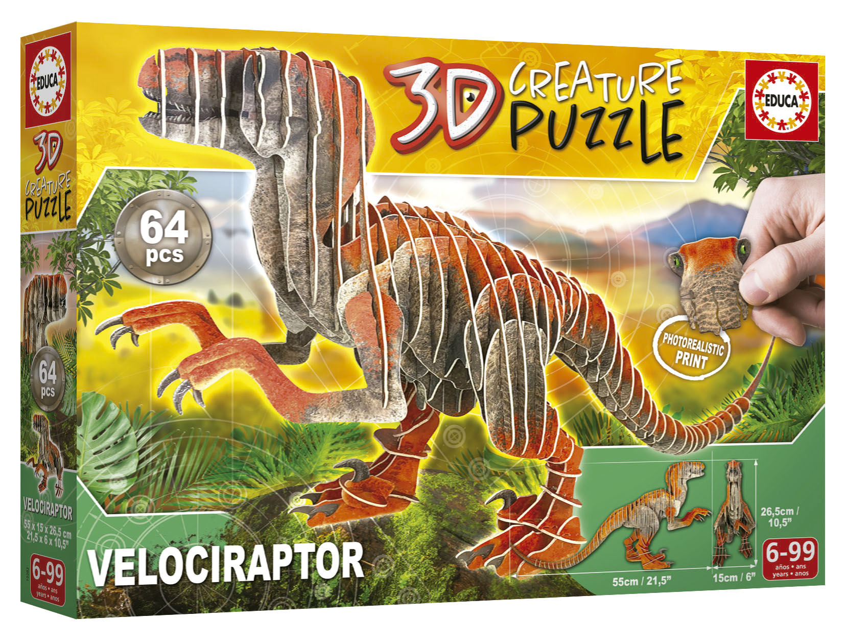 T-Rex 3D Creature Puzzle - Educa Borras