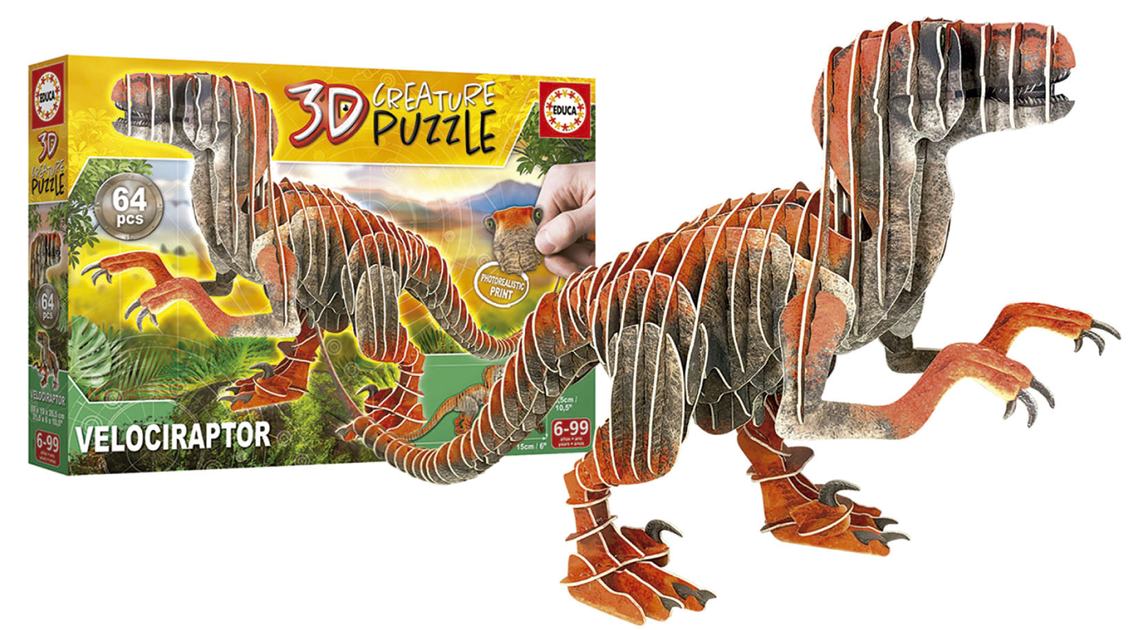 Puzzle dinosaure Pteranodon 3D pour enfant dès 5 ans