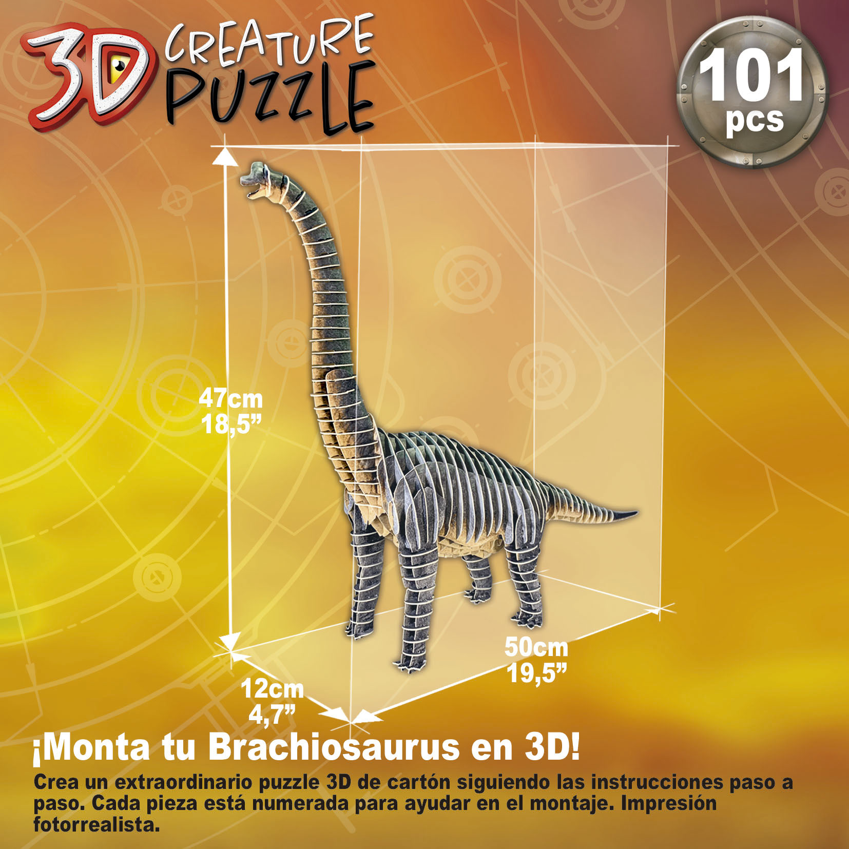 T-Rex 3D Creature Puzzle - Educa Borras