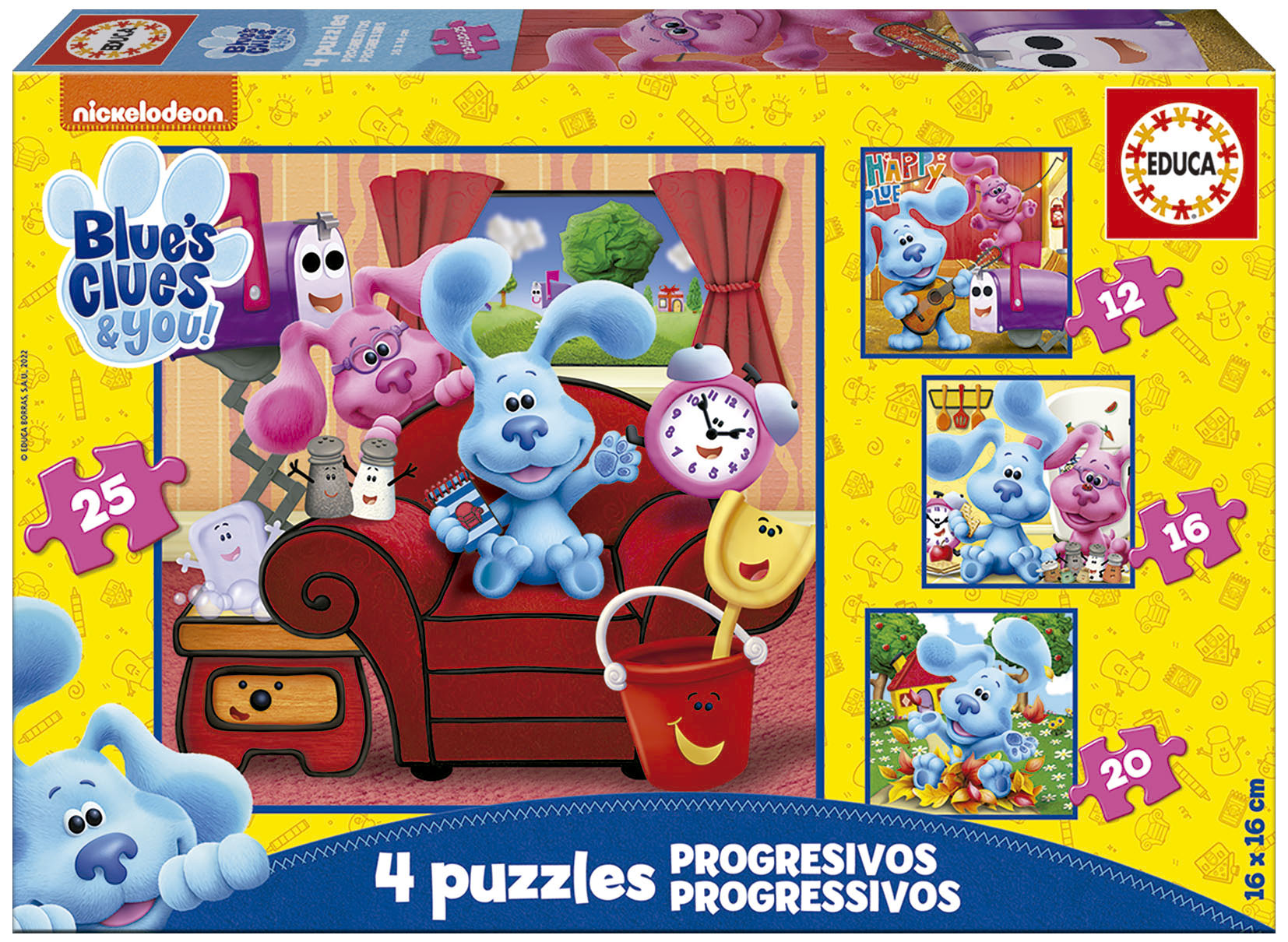 Puzzles Progressivos Blue's Clues 12+16+20+25
