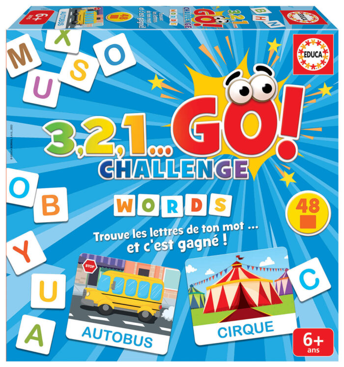 3,2,1 GO Challenge Words