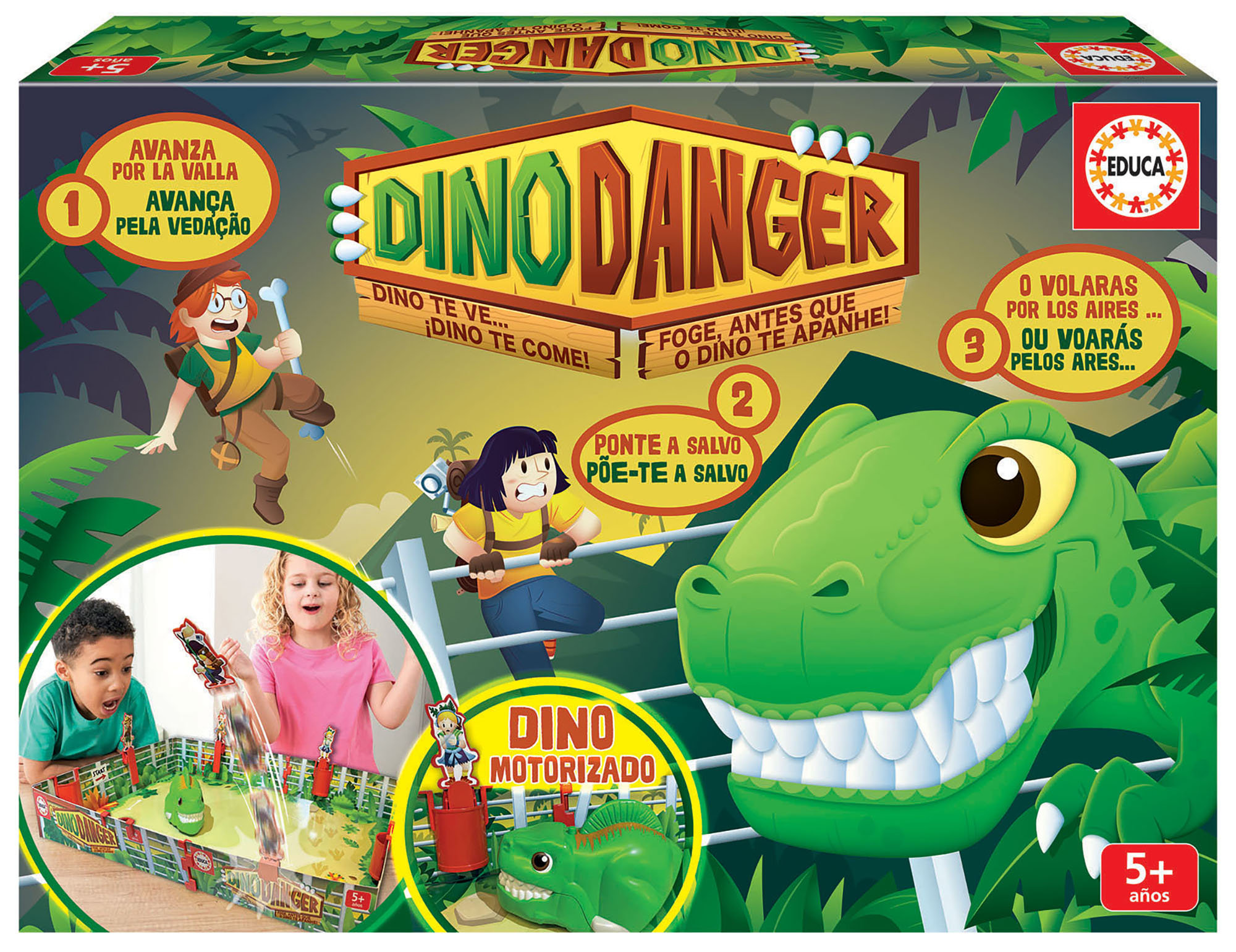 Educa borras Jogo De Tabuleiro Interativo Dino Danger Colorido