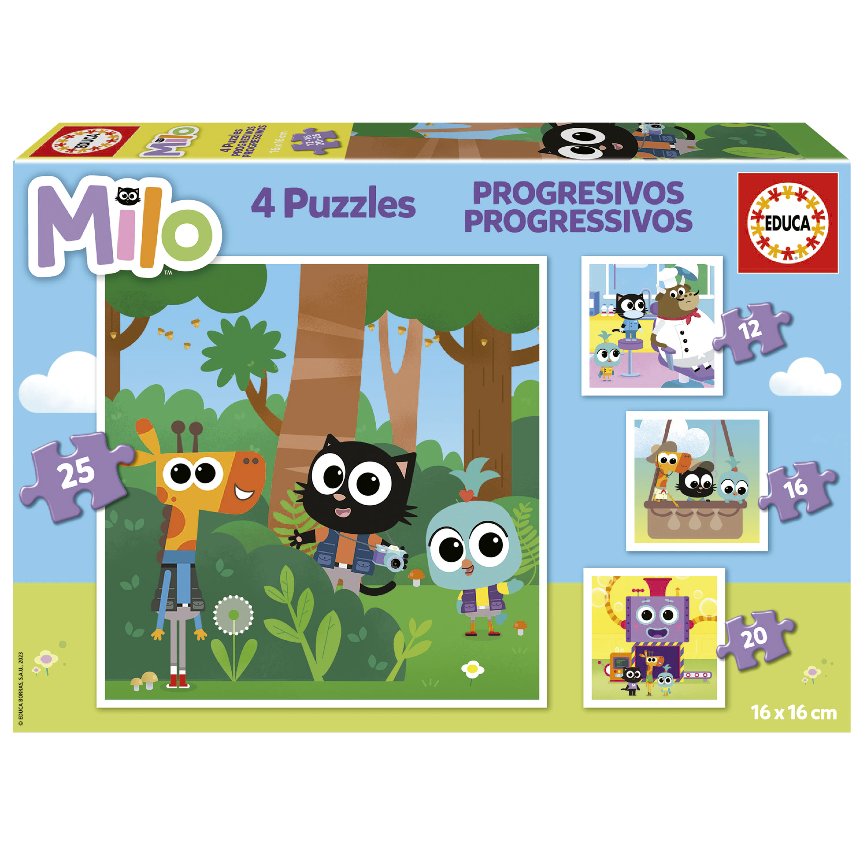 Progressive Puzzles Milo 12+16+20+25