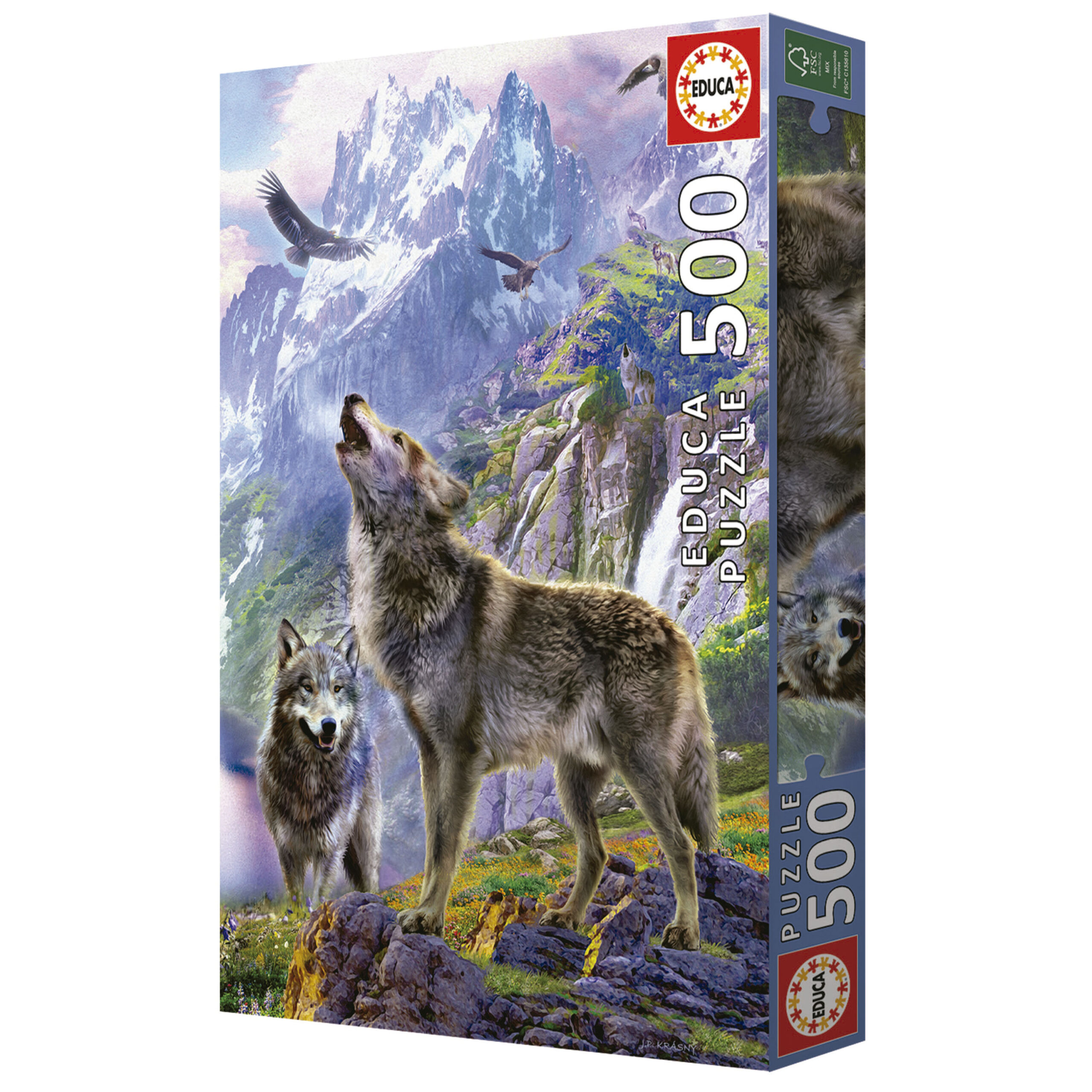 Puzzle 1000 pièces : Famille de loups