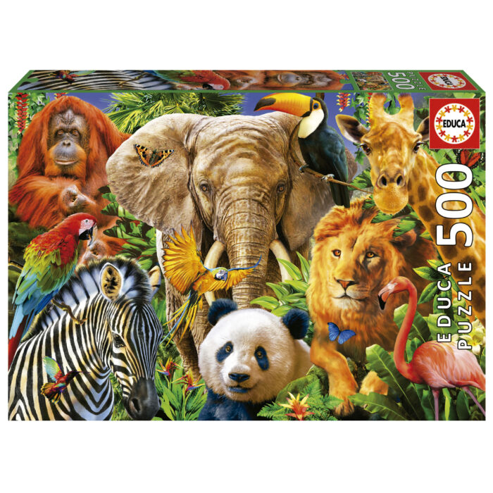 500 Collage d'animals salvatges