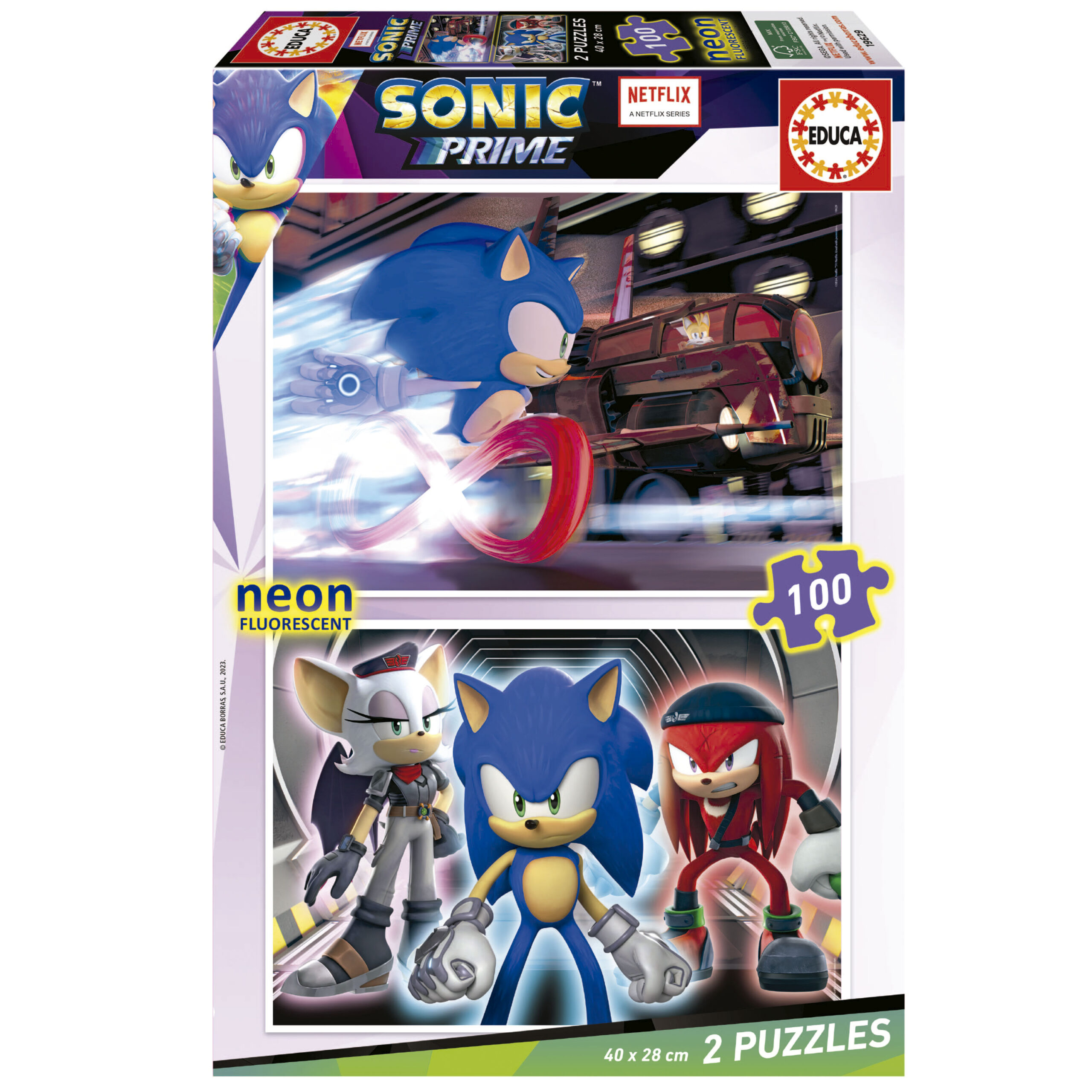 2x100 Sonic Prime Neon - Educa Borras