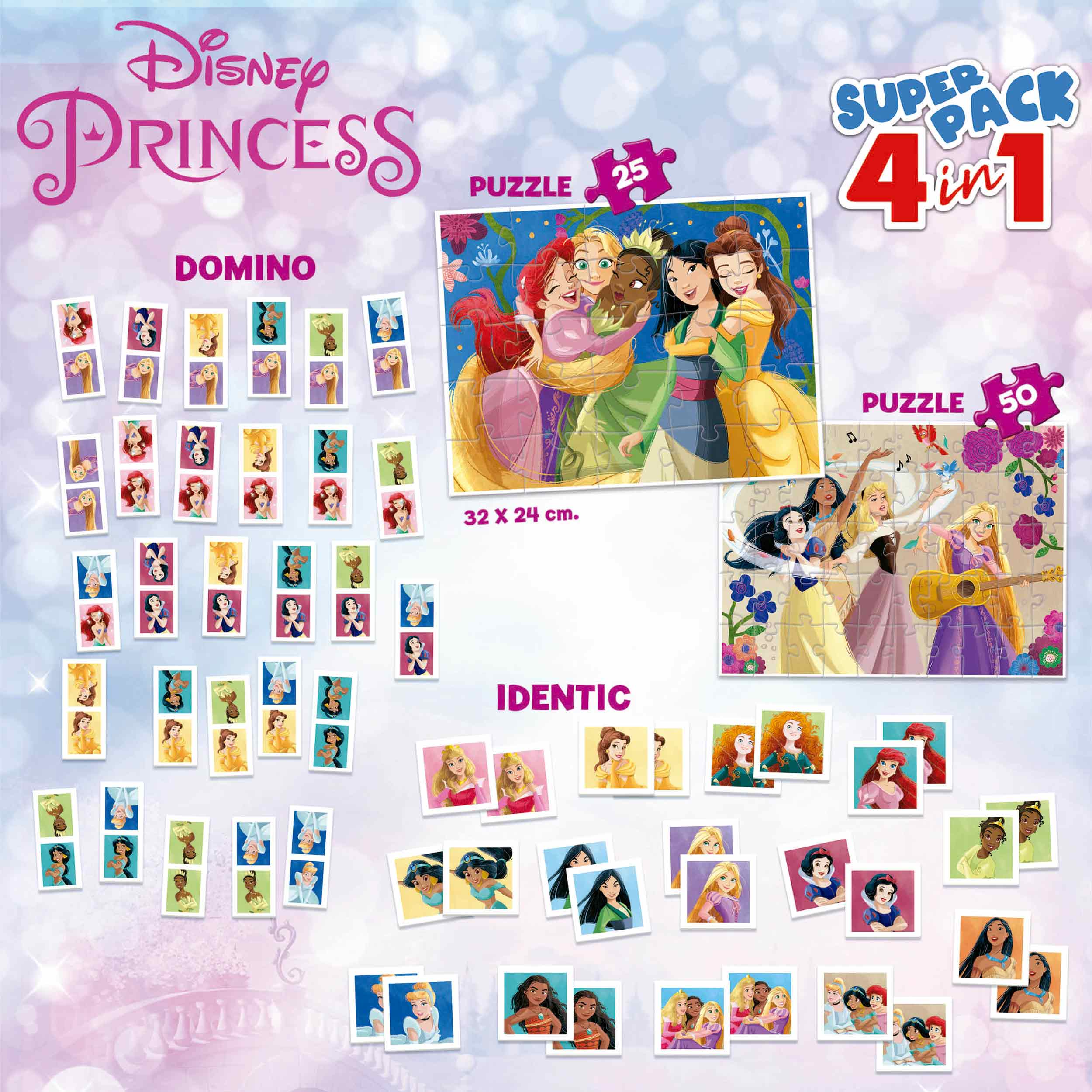 Jogo de Tabuleiro EDUCA Superpack Disney Princess (Idade Mínima: 3