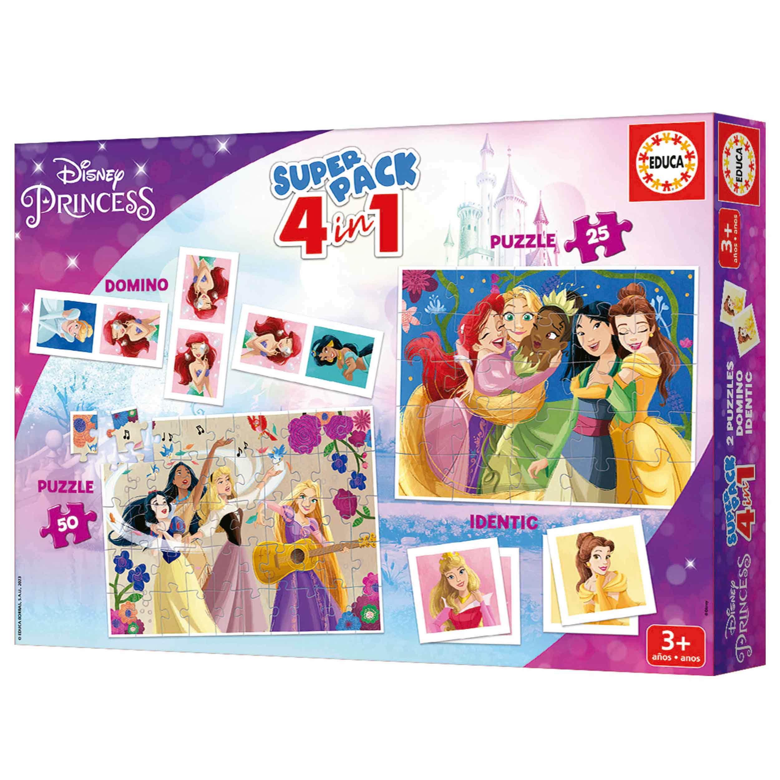 Superpack 4 in 1 Disney Princess - Educa Borras