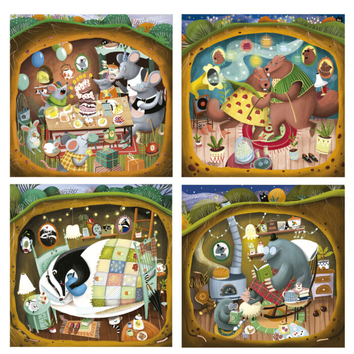 Puzzles Progressivos Contos da floresta 12+16+20+25