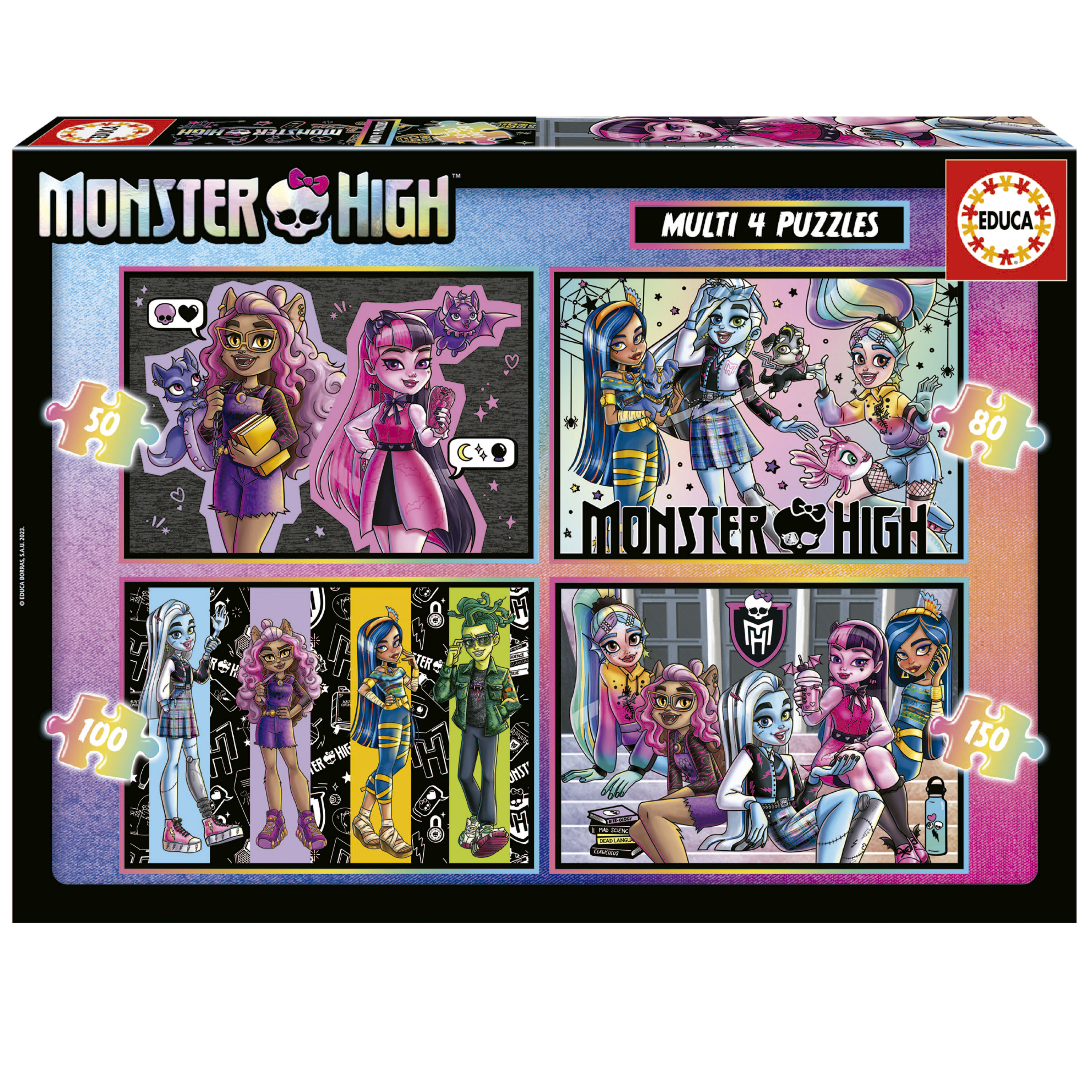 Multi 4 Puzzles Monster High 50+80+100+150