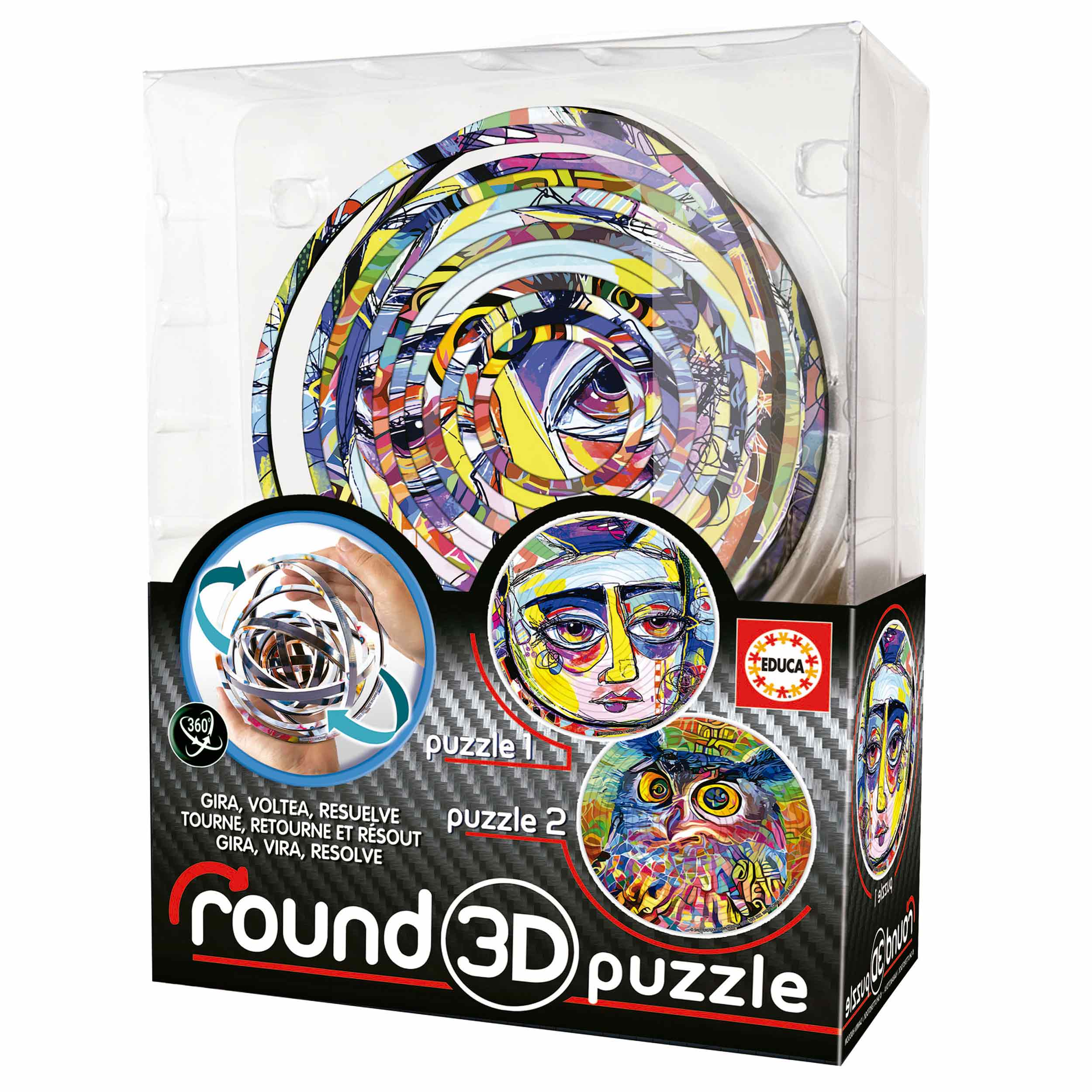 Round 3D Puzzle Abstract