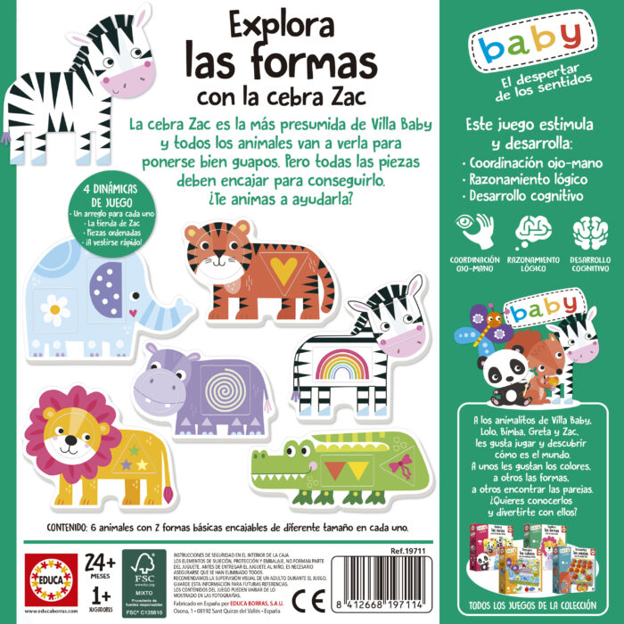 Explora las formas con la Cebra Zac