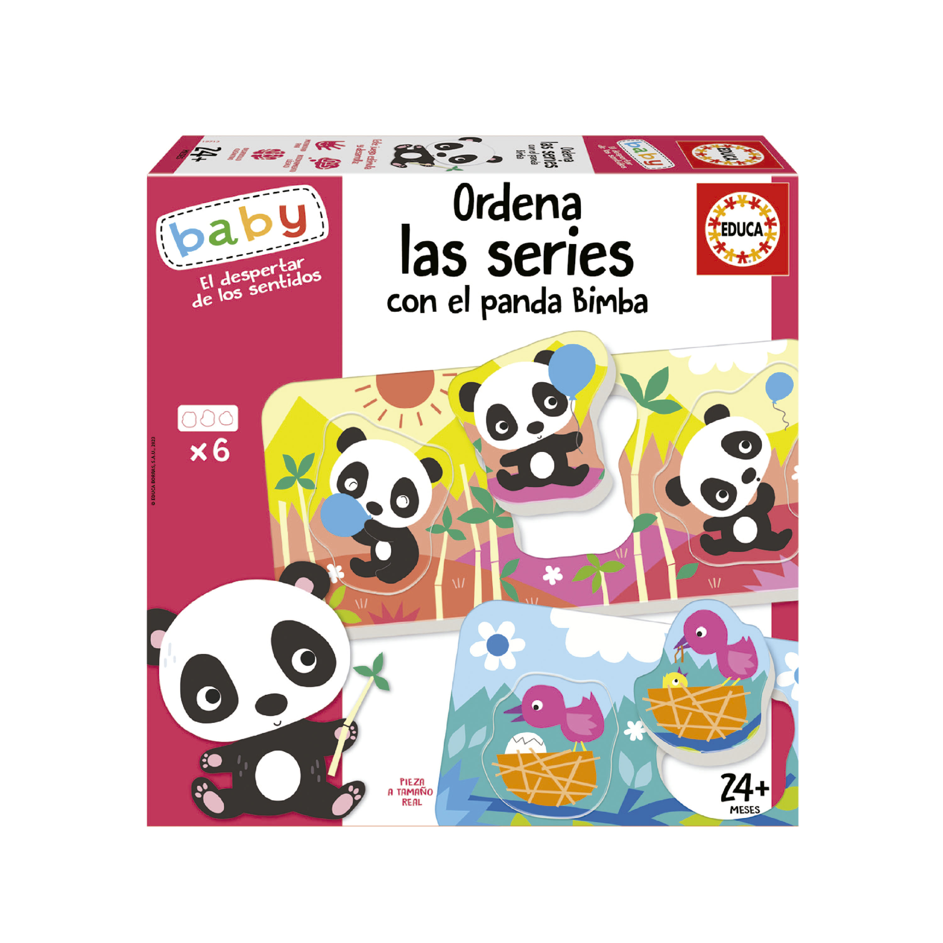 Ordena las series con el oso panda Bimba
